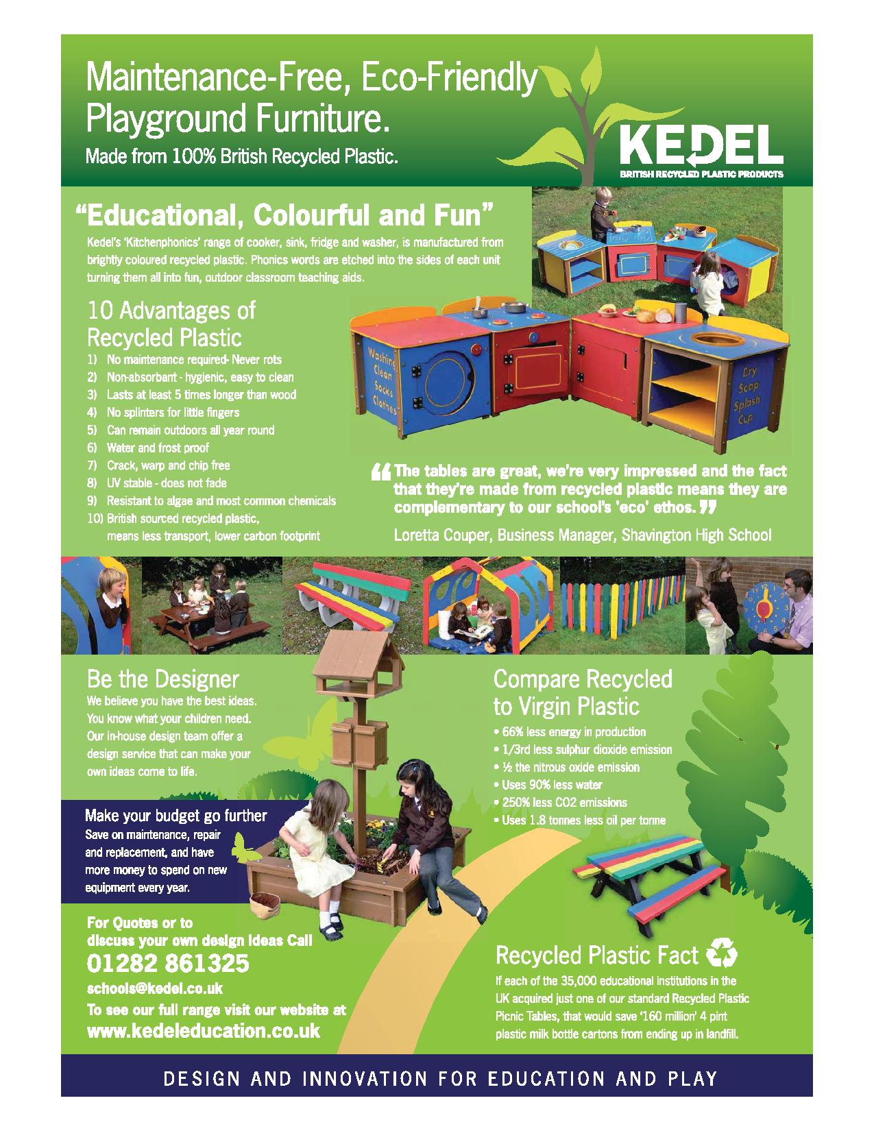 Recycled Plastic Playground Furniture Leaflet